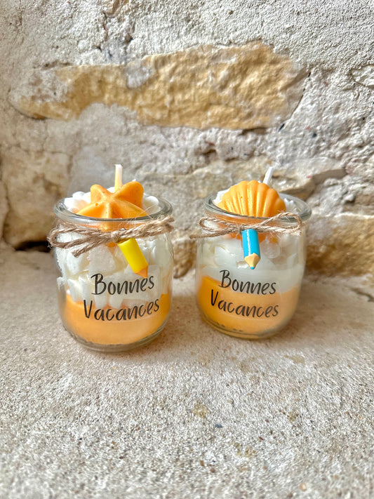 Bougie fin d’année 🧡✏️🩵